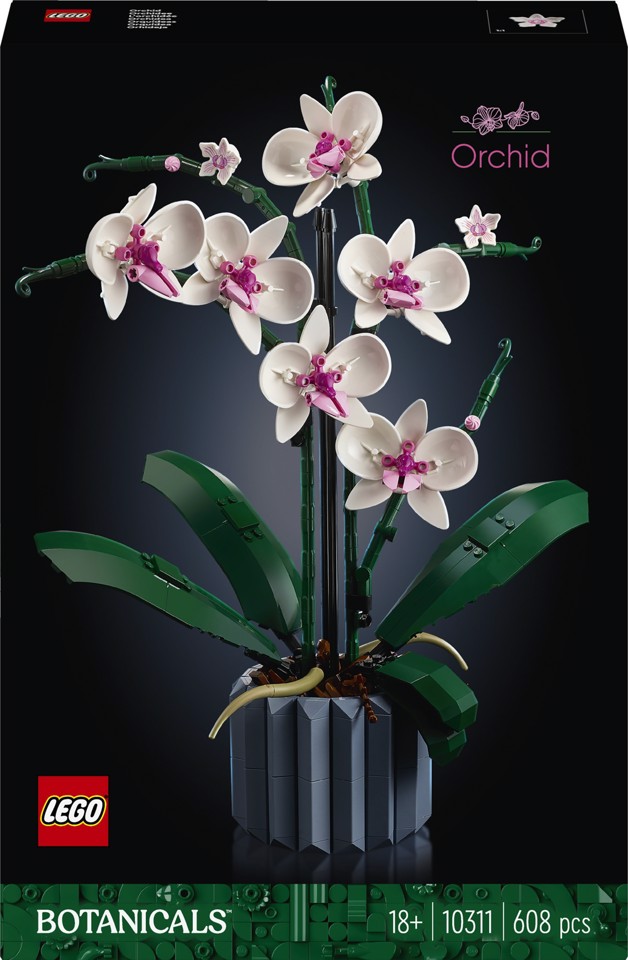 LEGO Botanicals 10311 Orchidea, Set per Adulti da Collezione, Hobby Creativi, Modellino da Costruire con Fiori Finti e Vaso