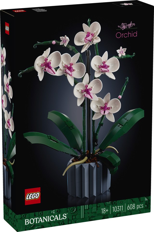 LEGO Botanicals 10311 Orchidea, Set per Adulti da Collezione, Hobby Creativi, Modellino da Costruire con Fiori Finti e Vaso