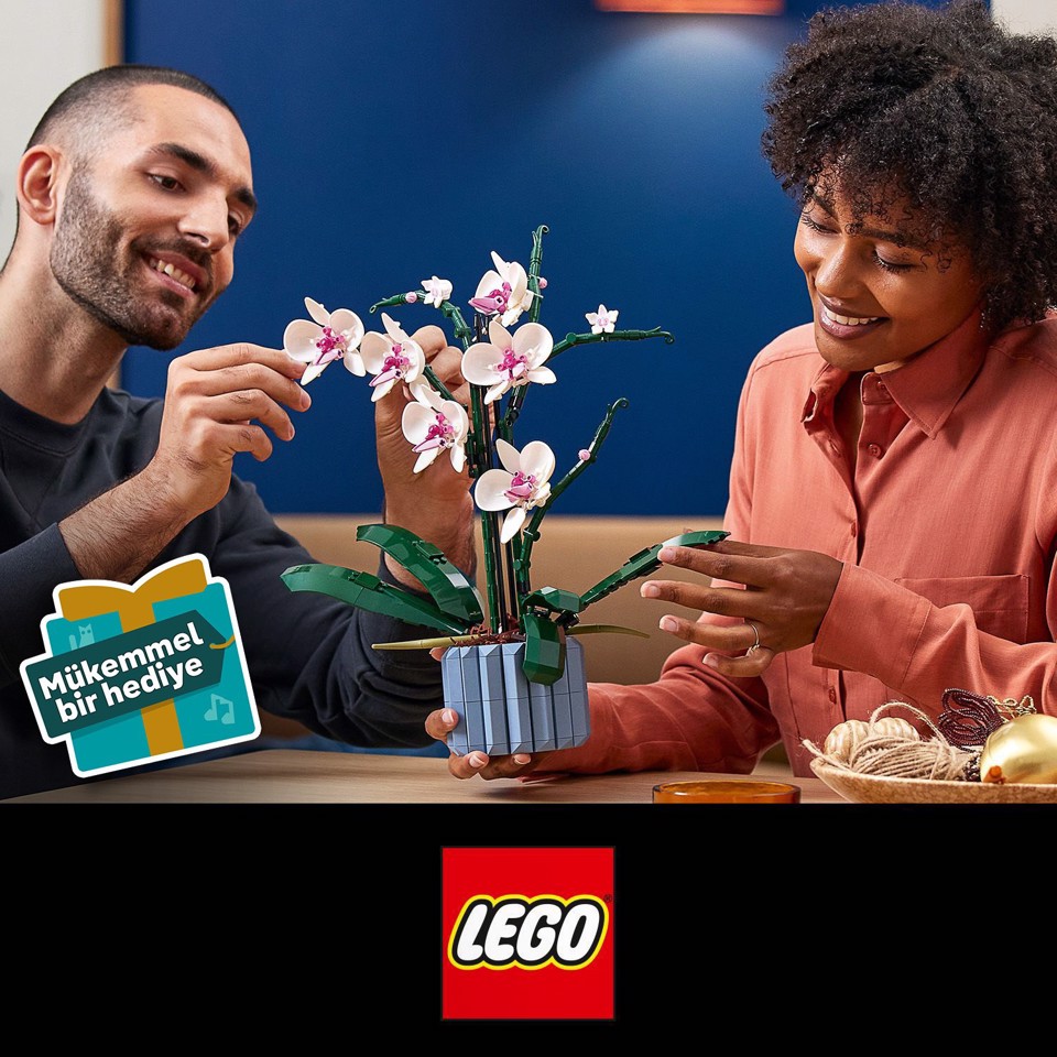 LEGO Botanicals 10311 Orchidea, Set per Adulti da Collezione, Hobby Creativi, Modellino da Costruire con Fiori Finti e Vaso