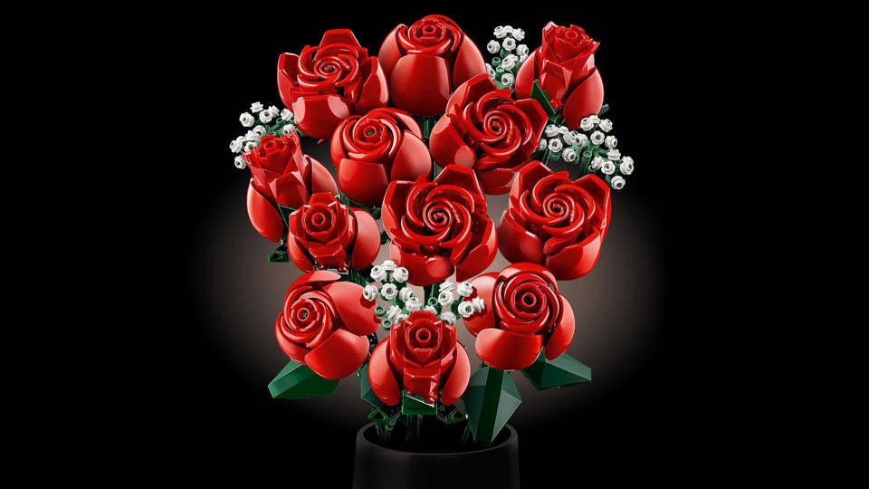 LEGO Botanicals 10328 Bouquet di Rose, Set Fiori Finti per Adulti, Idea Regalo per Donna o Uomo dalla Collezione Botanica