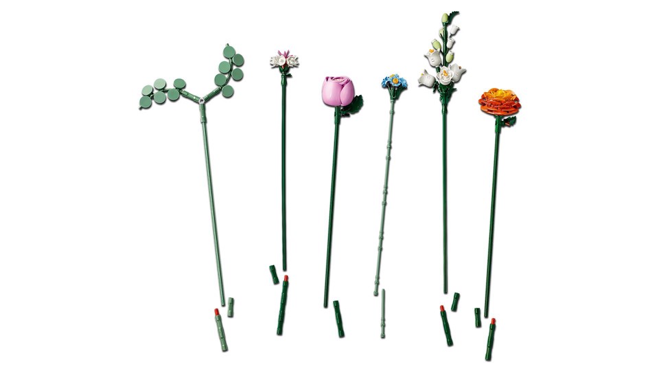 LEGO Botanicals 10342 Bouquet di Fiori Rosa, Kit Modellismo Adulti, Decorazioni Casa con Piante Finte, Idea Regalo Donna o Uomo
