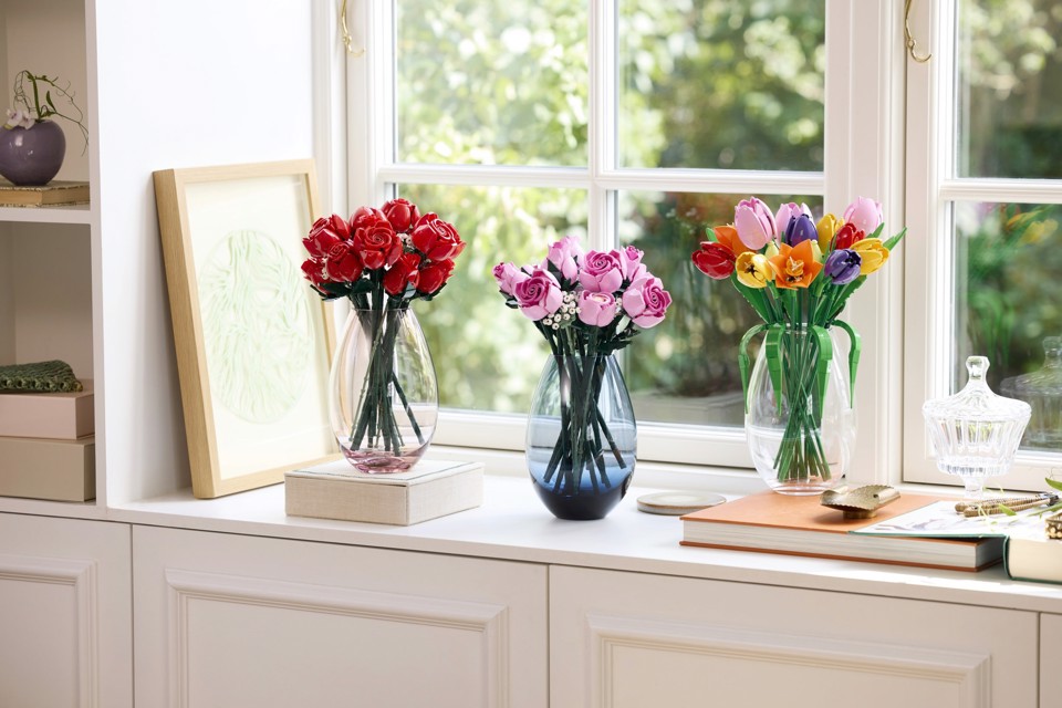 LEGO Botanicals 11501 Bouquet di Tulipani, 14 Fiori Finti da Costruire per Adulti in 5 Colori, Regalo Fai da Te per Donne