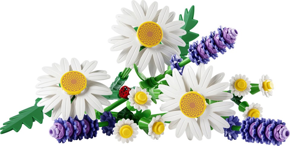 LEGO Botanicals 11508 Margherite, Bouquet di Fiori Artificiali con Margherite Finte, Lavanda, Regalo di Compleanno Bambine 9+