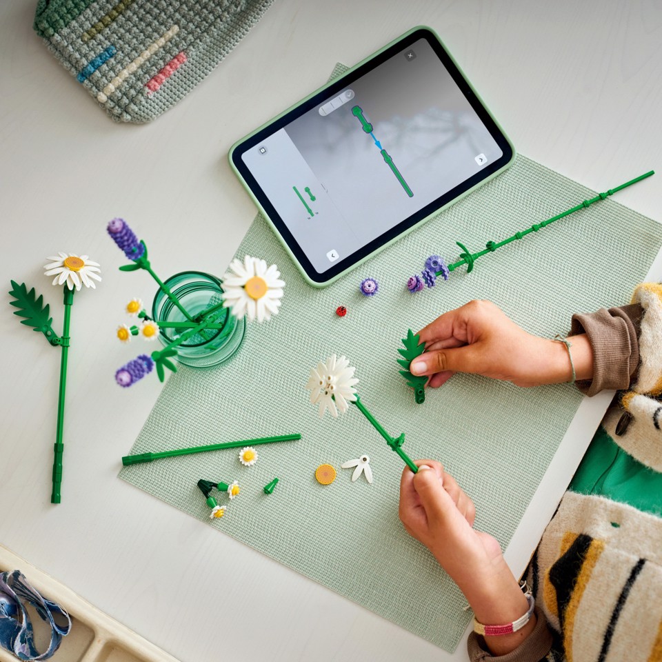 LEGO Botanicals 11508 Margherite, Bouquet di Fiori Artificiali con Margherite Finte, Lavanda, Regalo di Compleanno Bambine 9+