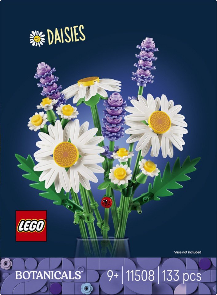 LEGO Botanicals 11508 Margherite, Bouquet di Fiori Artificiali con Margherite Finte, Lavanda, Regalo di Compleanno Bambine 9+