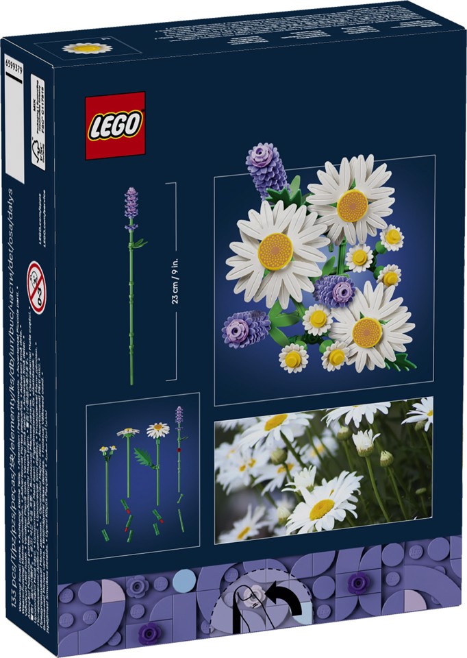 LEGO Botanicals 11508 Margherite, Bouquet di Fiori Artificiali con Margherite Finte, Lavanda, Regalo di Compleanno Bambine 9+