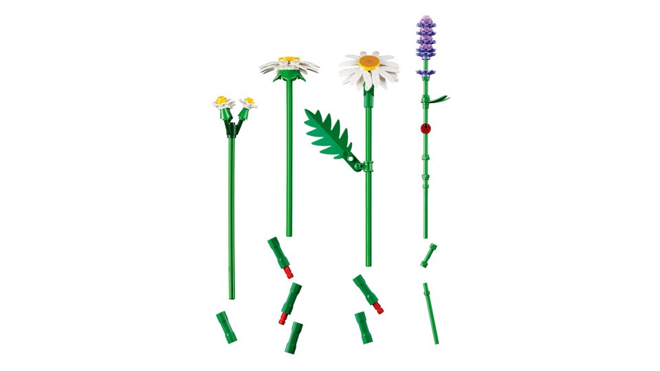 LEGO Botanicals 11508 Margherite, Bouquet di Fiori Artificiali con Margherite Finte, Lavanda, Regalo di Compleanno Bambine 9+