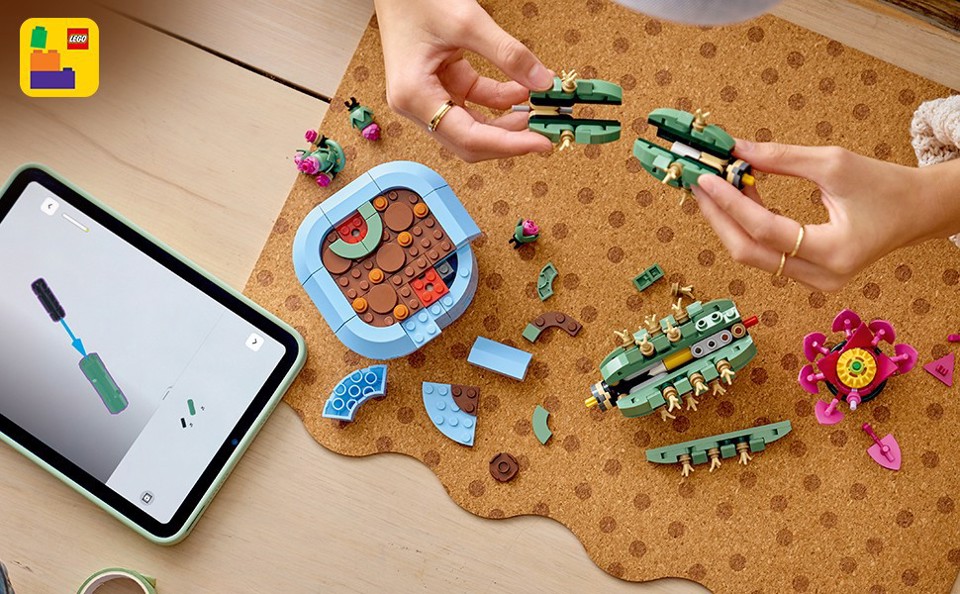 LEGO Botanicals 11509 Cactus in Fiore, Pianta Artificiale in Vaso con 2 Cactus e Fiori Finti