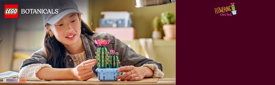 LEGO Botanicals 11509 Cactus in Fiore, Pianta Artificiale in Vaso con 2 Cactus e Fiori Finti, Idea Regalo per Bambine da 9+
