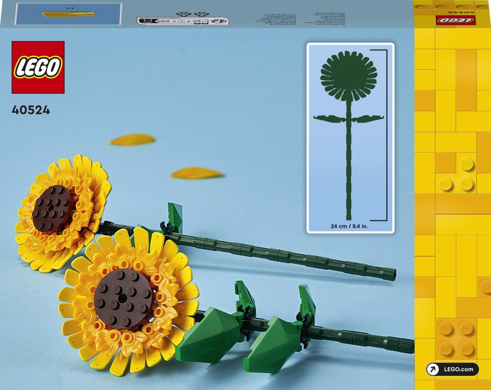 LEGO Botanicals 40524 Girasoli, Fiori Finti per Bambini 8+ Compatibile con Bouquet Fiori Artificiali, Regalo Ragazza o Ragazzo