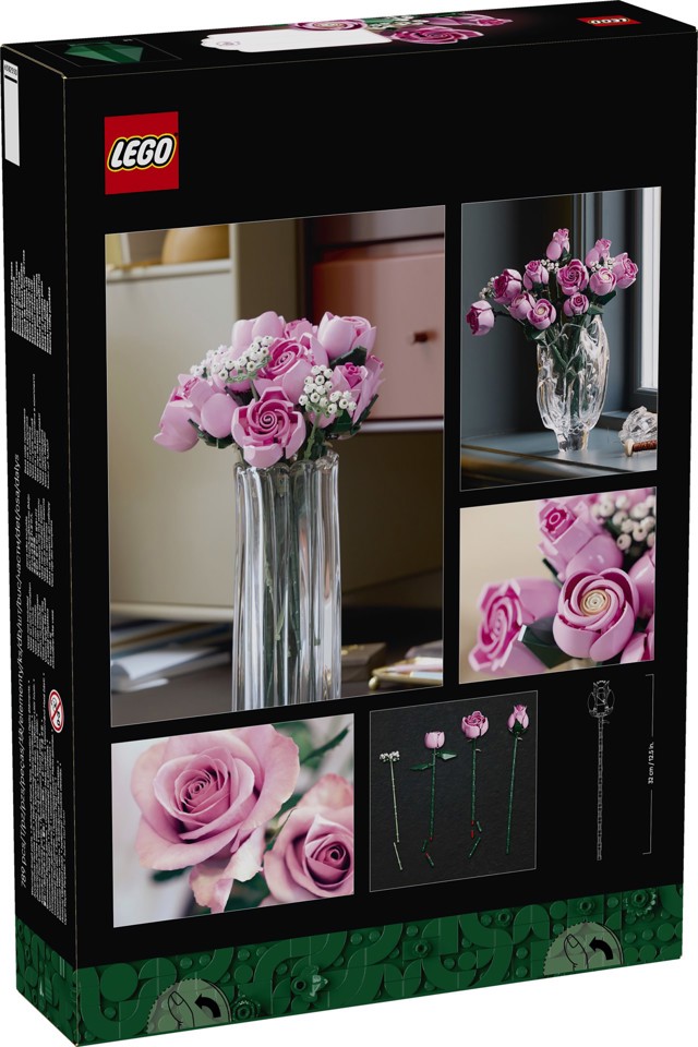 LEGO Botanicals Bouquet di rose rosa