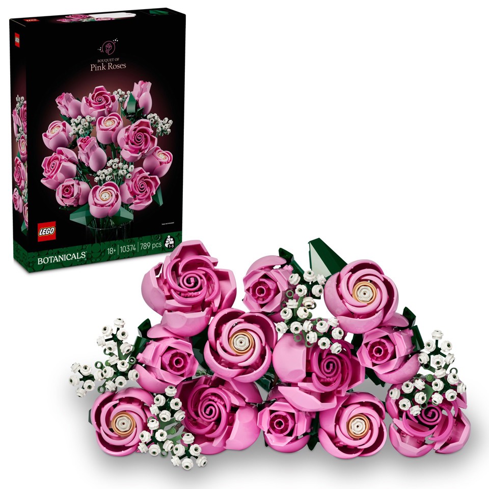 LEGO Botanicals Bouquet di rose rosa