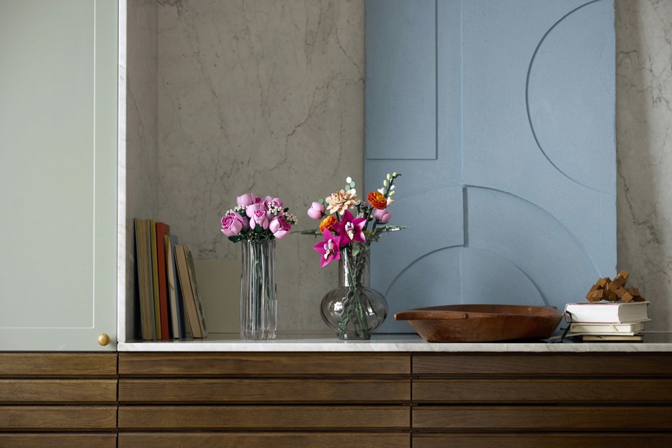 LEGO Botanicals Bouquet di rose rosa