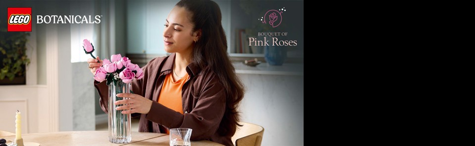 LEGO Botanicals Bouquet di rose rosa