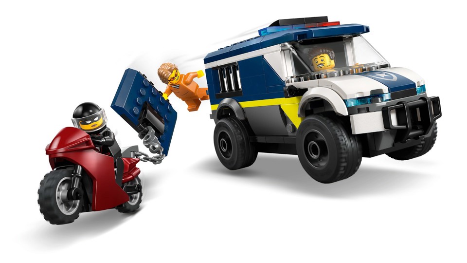 LEGO City 60479 Cellulare della Polizia Giocattolo, con Camion e Moto