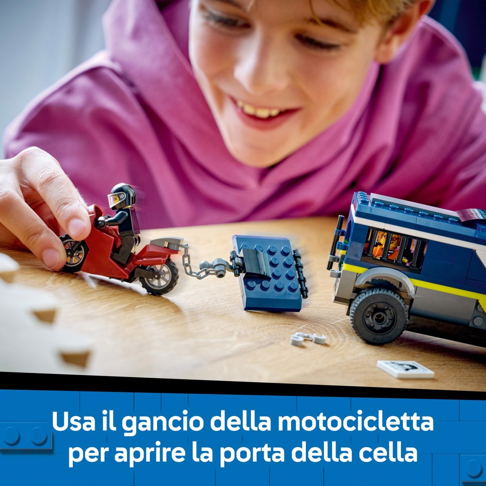 LEGO City 60479 Cellulare della Polizia Giocattolo, con Camion e Moto