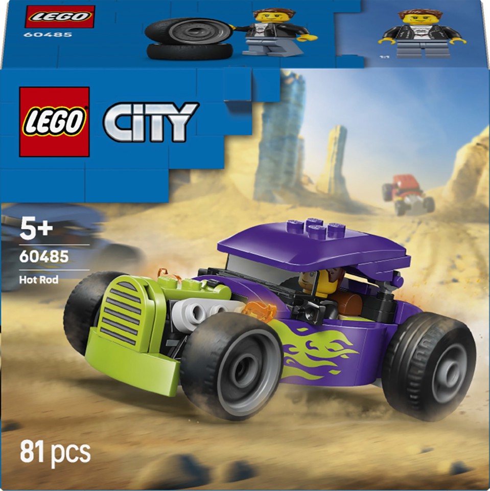 LEGO City 60485 Bolide, Macchina Giocattolo con Minifigure