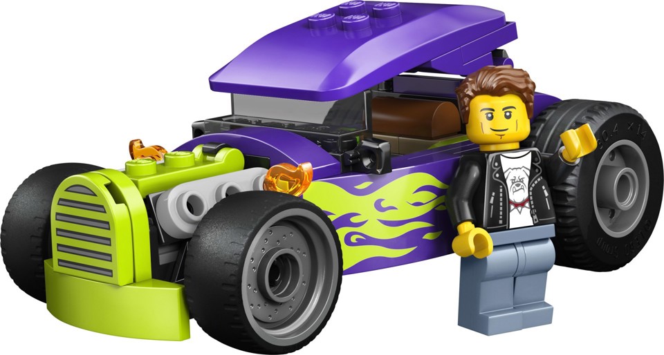 LEGO City 60485 Bolide, Macchina Giocattolo con Minifigure