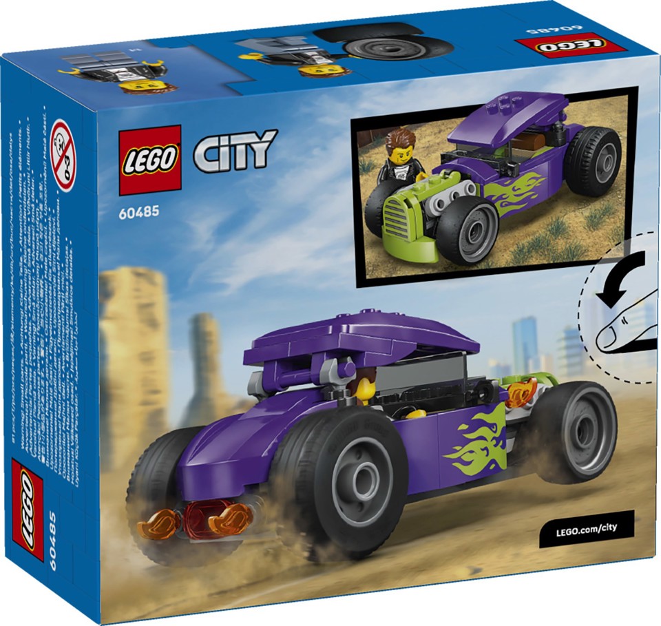 LEGO City 60485 Bolide, Macchina Giocattolo con Minifigure