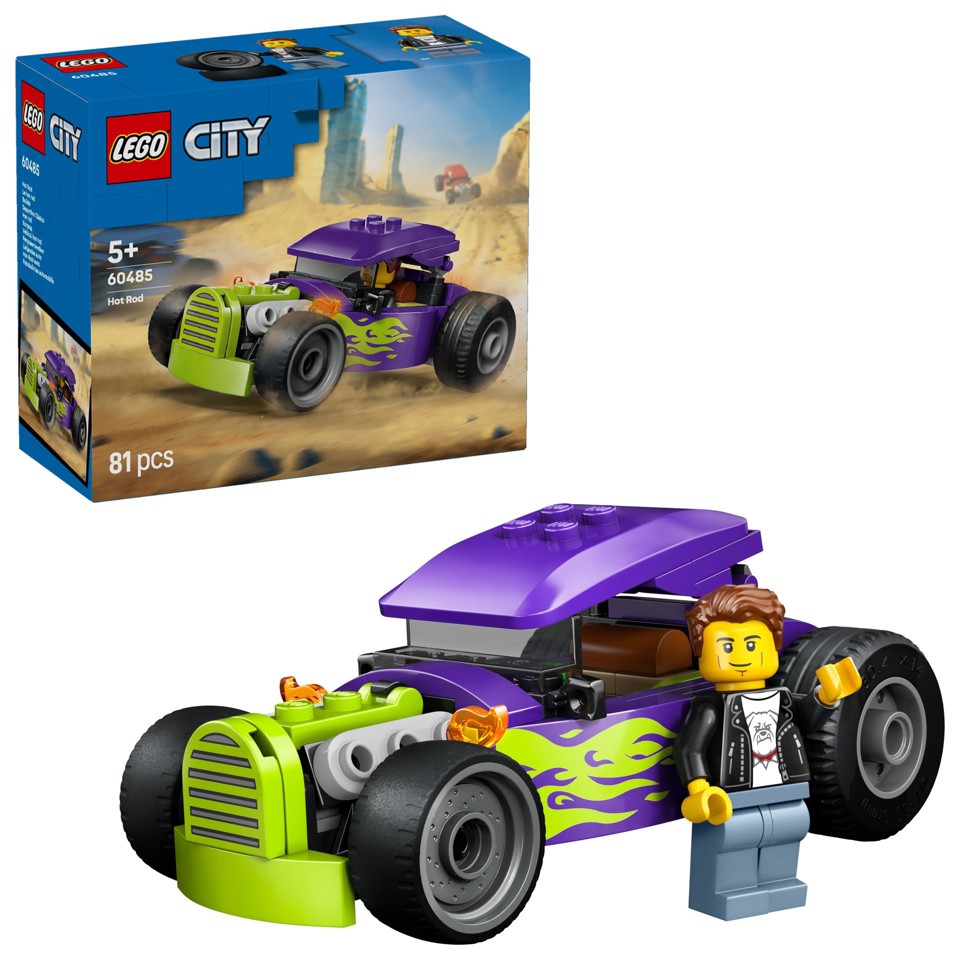 LEGO City 60485 Bolide, Macchina Giocattolo con Minifigure