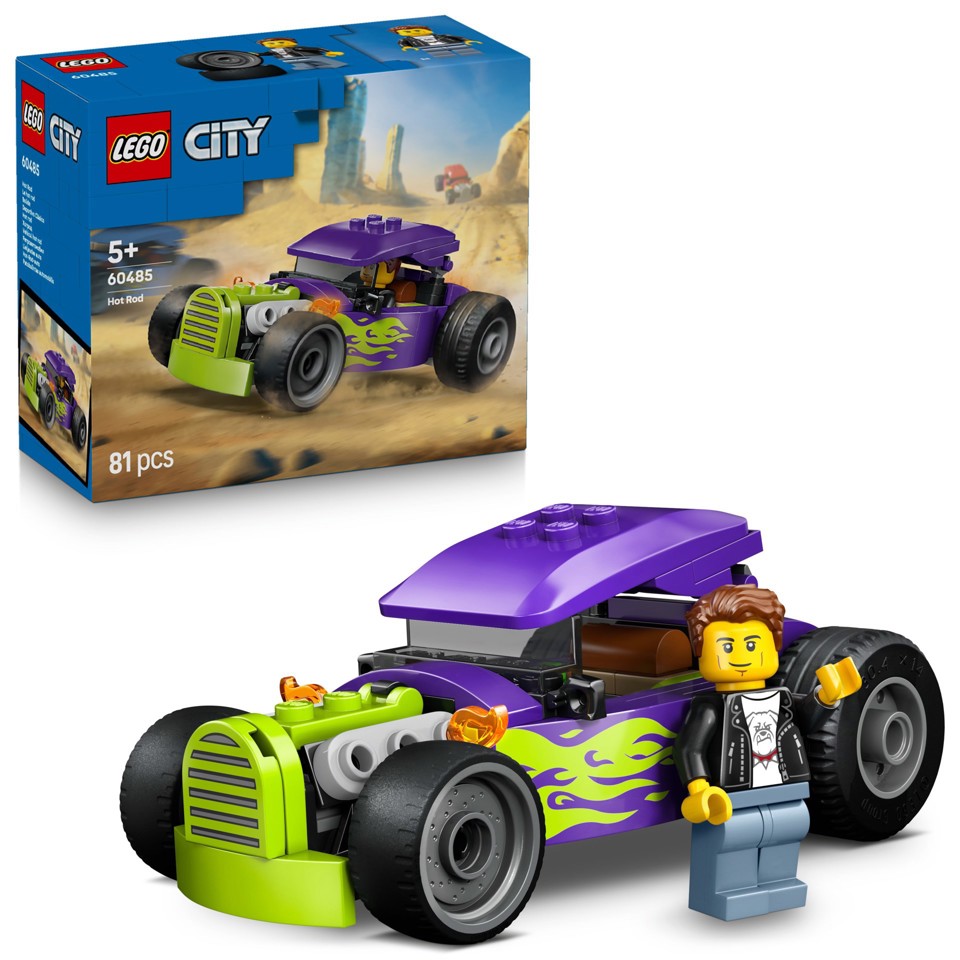 LEGO City 60485 Bolide, Macchina Giocattolo con Minifigure