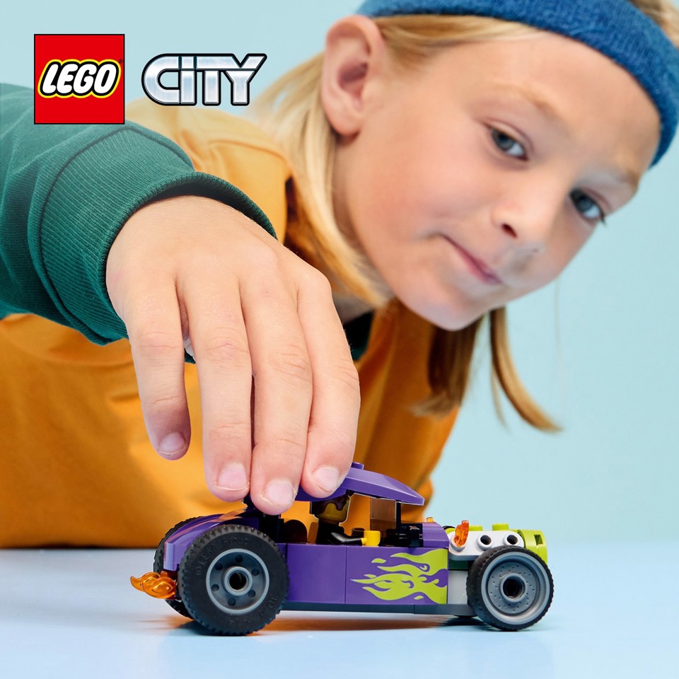 LEGO City 60485 Bolide, Macchina Giocattolo con Minifigure