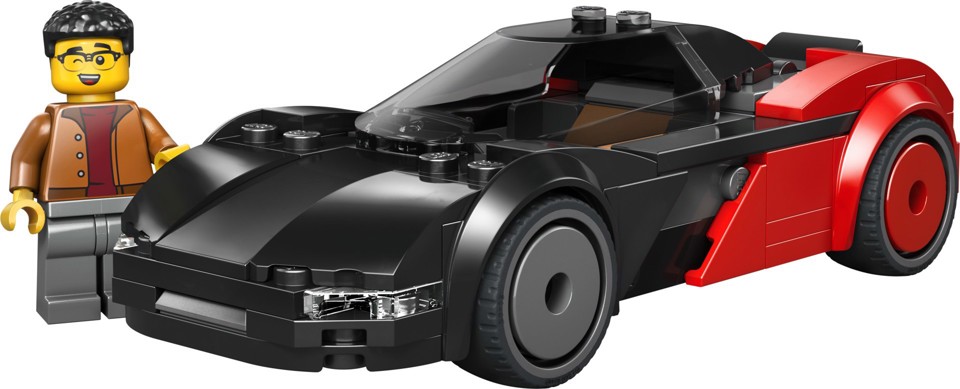 LEGO City 60486 Supercar EV, Macchina Giocattolo con Minifigure