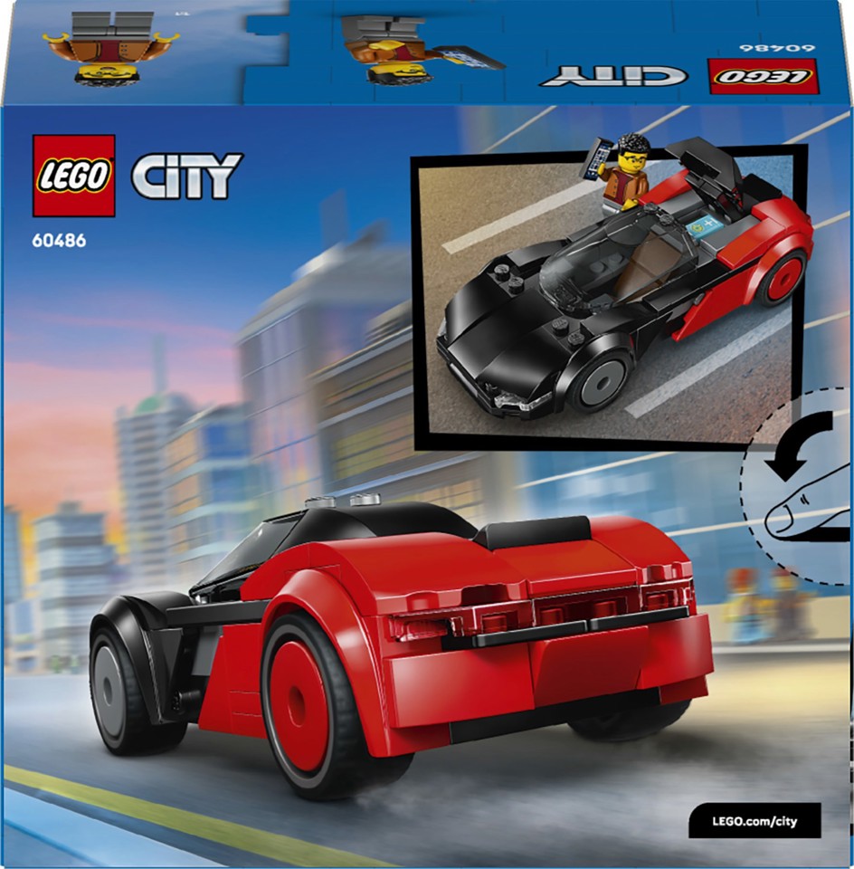 LEGO City 60486 Supercar EV, Macchina Giocattolo con Minifigure