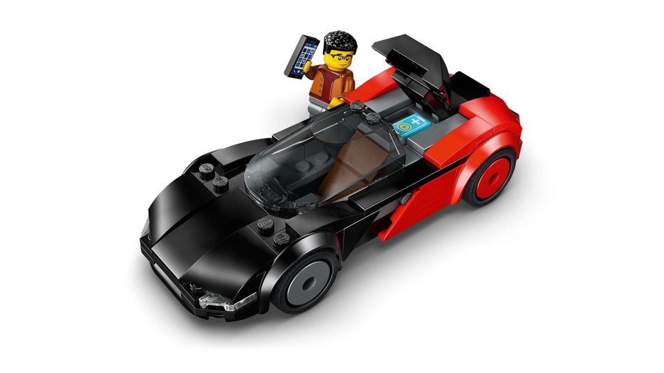 LEGO City 60486 Supercar EV, Macchina Giocattolo con Minifigure