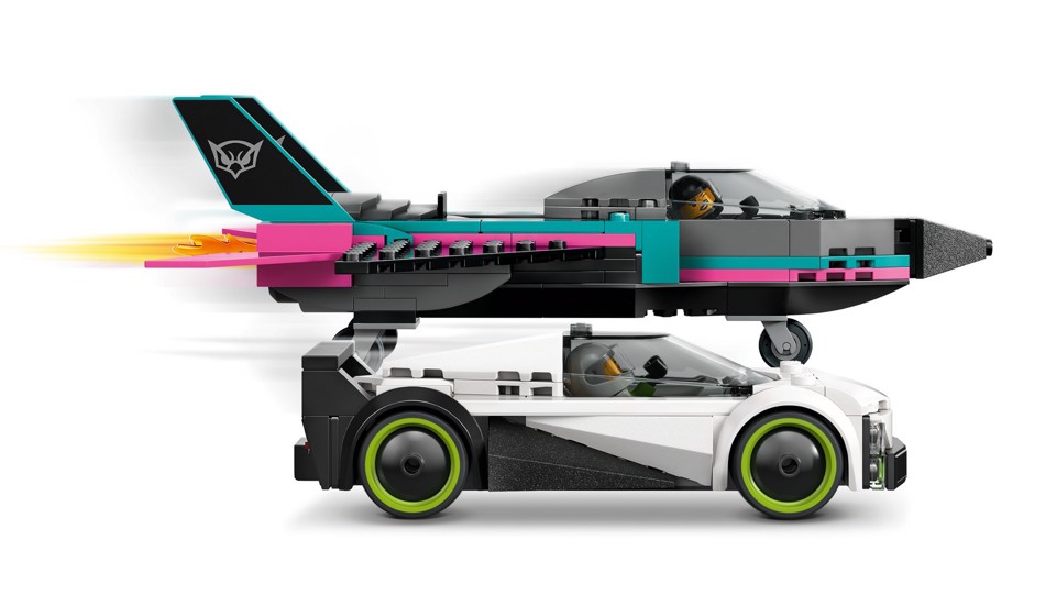 LEGO City 60489 Jet Contro Auto Sportiva Giocattolo, Aereo, Macchina e 2 Minifigure di Piloti, Idea Regalo per Bambini 6+