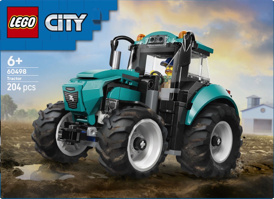 LEGO City 60498 Trattore Giocattolo, Veicolo Agricolo da Costruire con Minifigure del Contadino