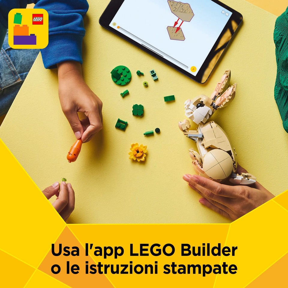 LEGO Creator 3 in 1 31162 Adorabile Coniglio Giocattolo, Si Trasforma in Lama o in Foca, Regalo per Bambini e Bambine 8+ Anni