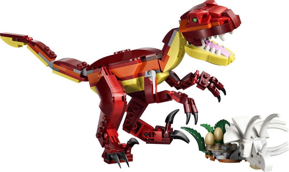 LEGO Creator 31379 3in1 Feroce Dinosauro Giocattolo, Velociraptor, Stegosauro o Pterosauro