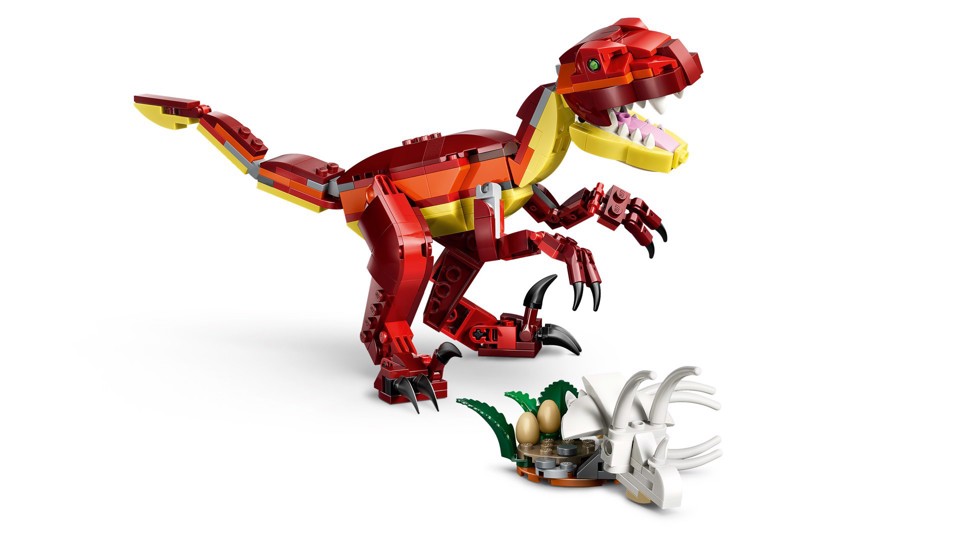 LEGO Creator 31379 3in1 Feroce Dinosauro Giocattolo, Velociraptor, Stegosauro o Pterosauro