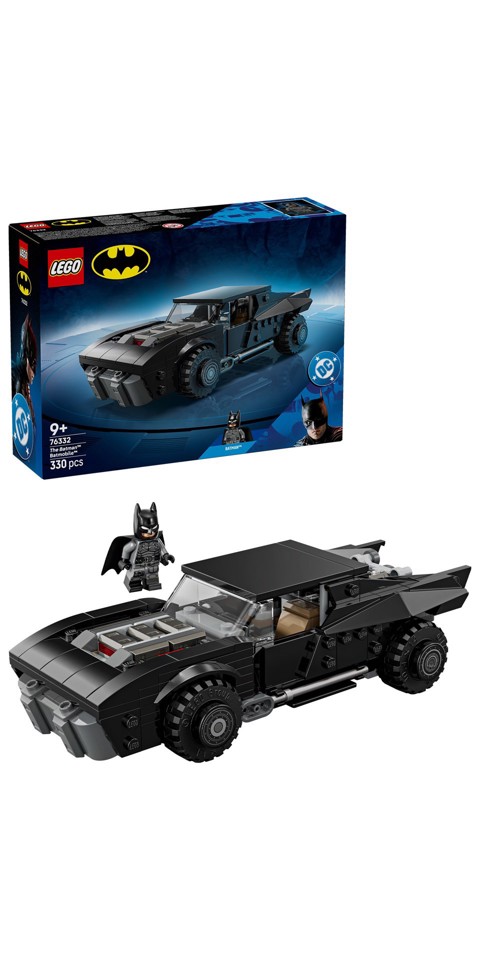 LEGO DC 76332 Batmobile di Batman, Macchina Giocattolo da Collezione con Minifigure del Supereroe e Moneta d'Oro