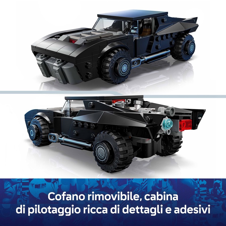 LEGO DC 76332 Batmobile di Batman, Macchina Giocattolo da Collezione con Minifigure del Supereroe e Moneta d'Oro