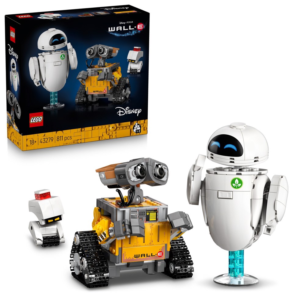 LEGO Disney | Pixar 43279 WALL-E e EVE, Kit di Modellismo per Adulti, Decorazioni per la Casa Fai da Te, Regalo da Collezione