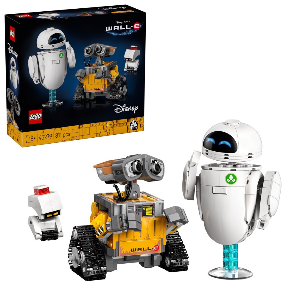 LEGO Disney | Pixar 43279 WALL-E e EVE, Kit di Modellismo per Adulti, Decorazioni per la Casa Fai da Te, Regalo da Collezione