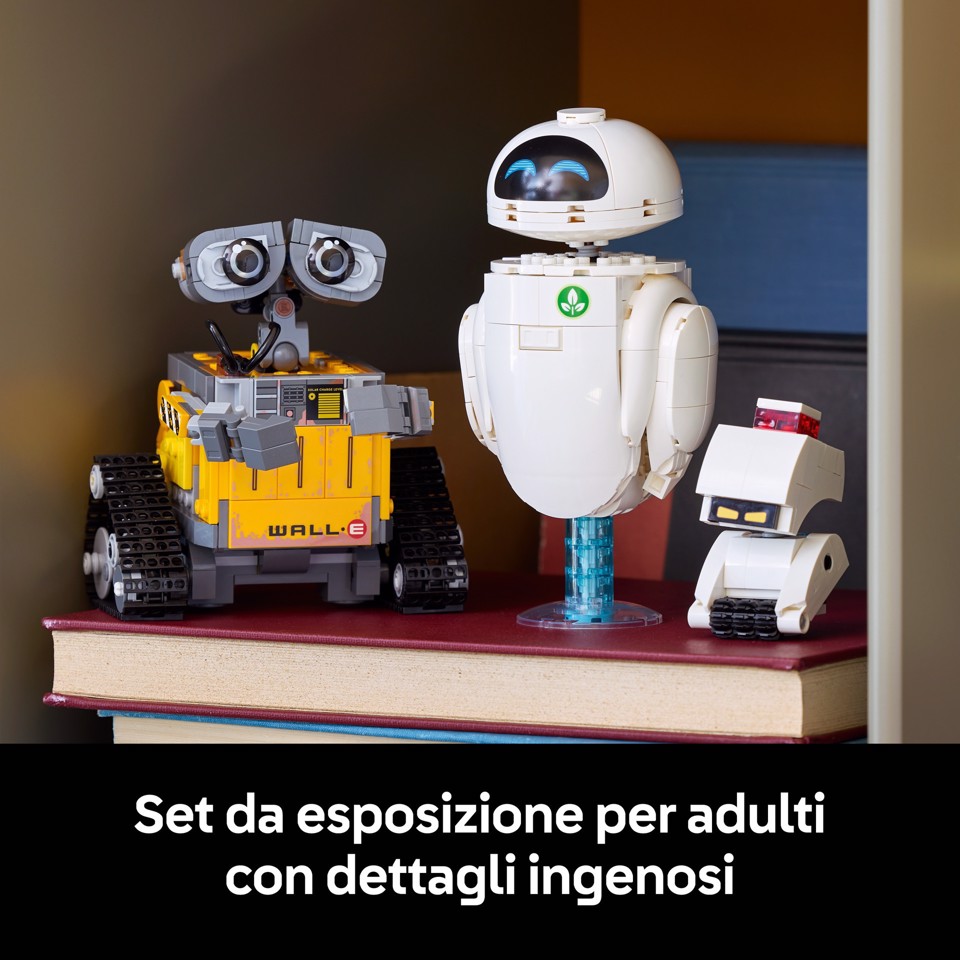 LEGO Disney | Pixar 43279 WALL-E e EVE, Kit di Modellismo per Adulti, Decorazioni per la Casa Fai da Te, Regalo da Collezione