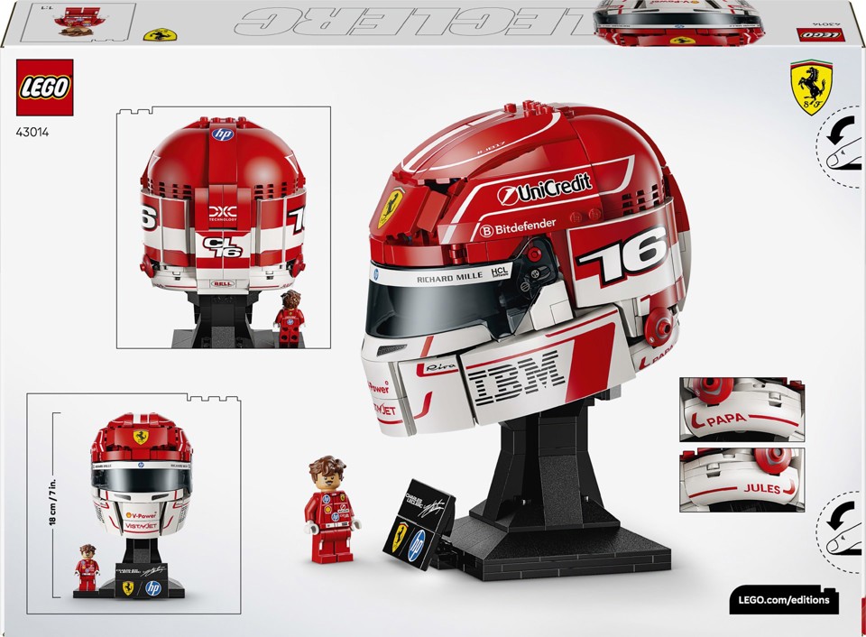 LEGO Editions 43014 Casco di Charles Leclerc Scuderia Ferrari