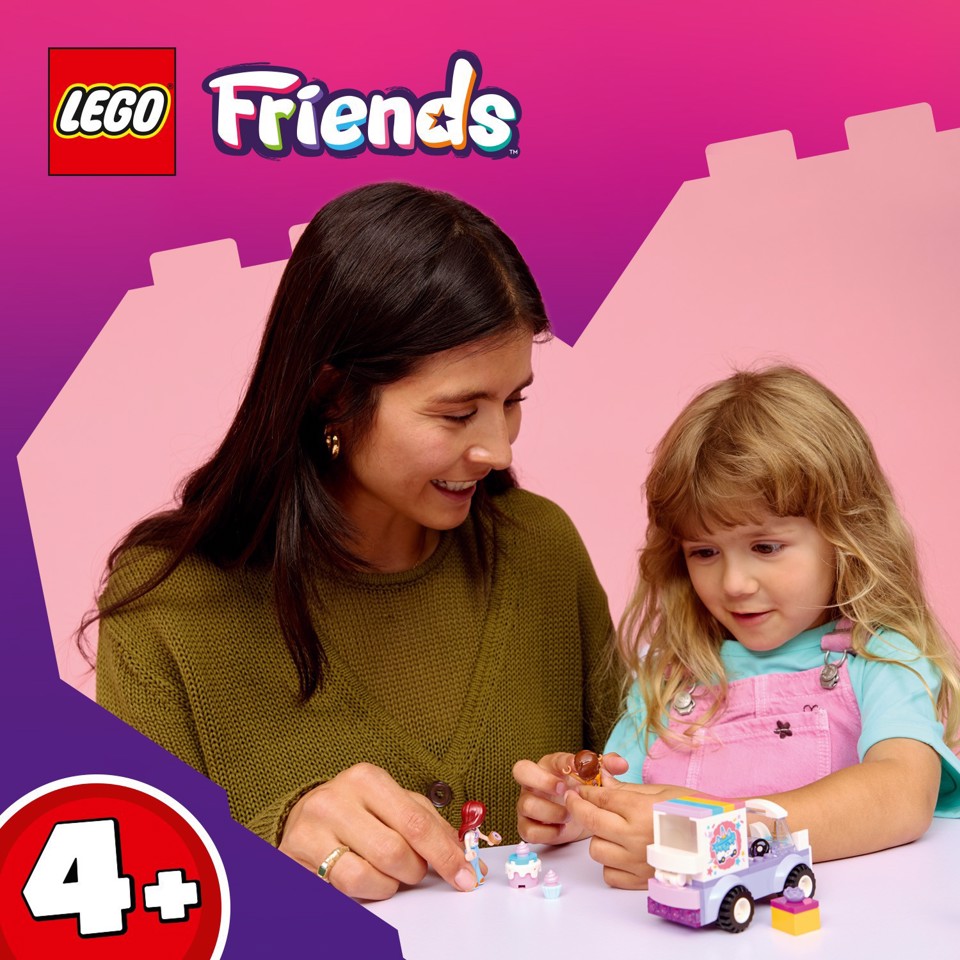 LEGO Friends 42675 Auto-Unicorno per la Consegna di Torte, Gioco Didattico con 2 Mini Bamboline e Accessori per Bambine da 4+