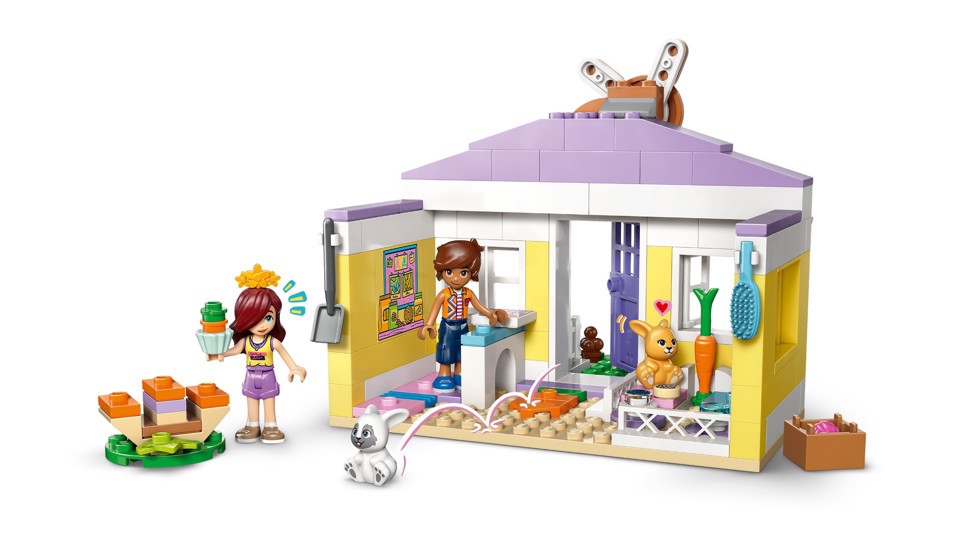 LEGO Friends 42679 Hotel dei Conigli di Heartlake City, Casa Giocattolo con 2 Mini Bamboline, 2 Animali, Accessori, Regalo 5+