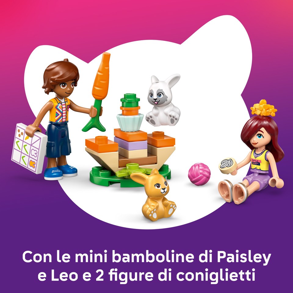 LEGO Friends 42679 Hotel dei Conigli di Heartlake City, Casa Giocattolo con 2 Mini Bamboline, 2 Animali, Accessori, Regalo 5+