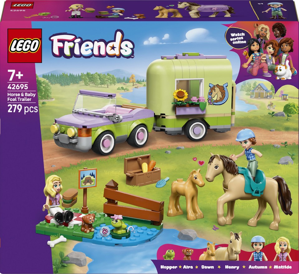 LEGO Friends 42695 Rimorchio per Cavallo e Puledro