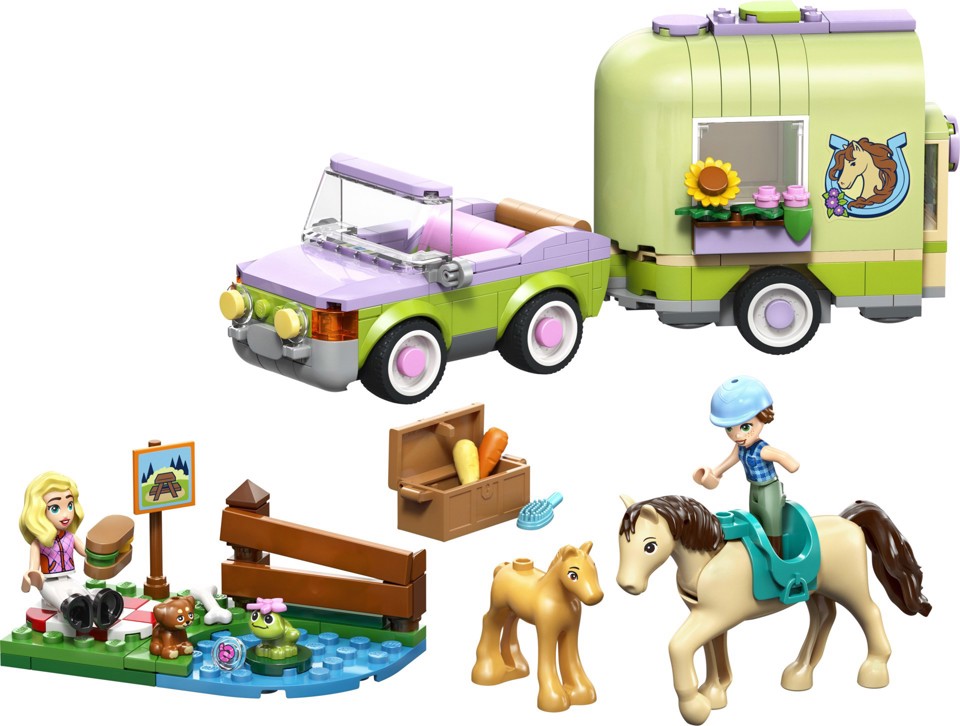 LEGO Friends 42695 Rimorchio per Cavallo e Puledro