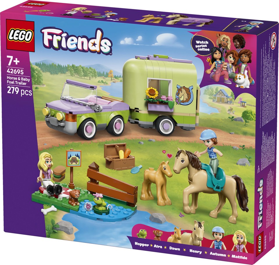 LEGO Friends 42695 Rimorchio per Cavallo e Puledro