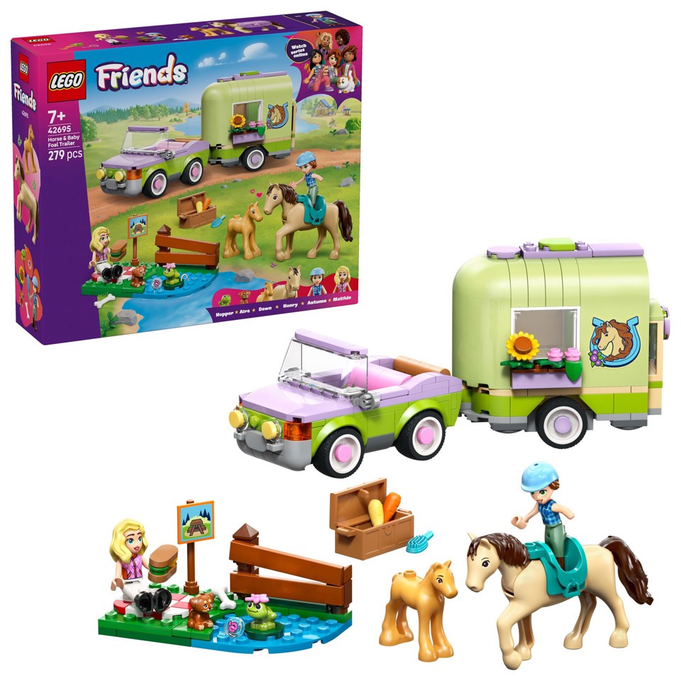 LEGO Friends 42695 Rimorchio per Cavallo e Puledro