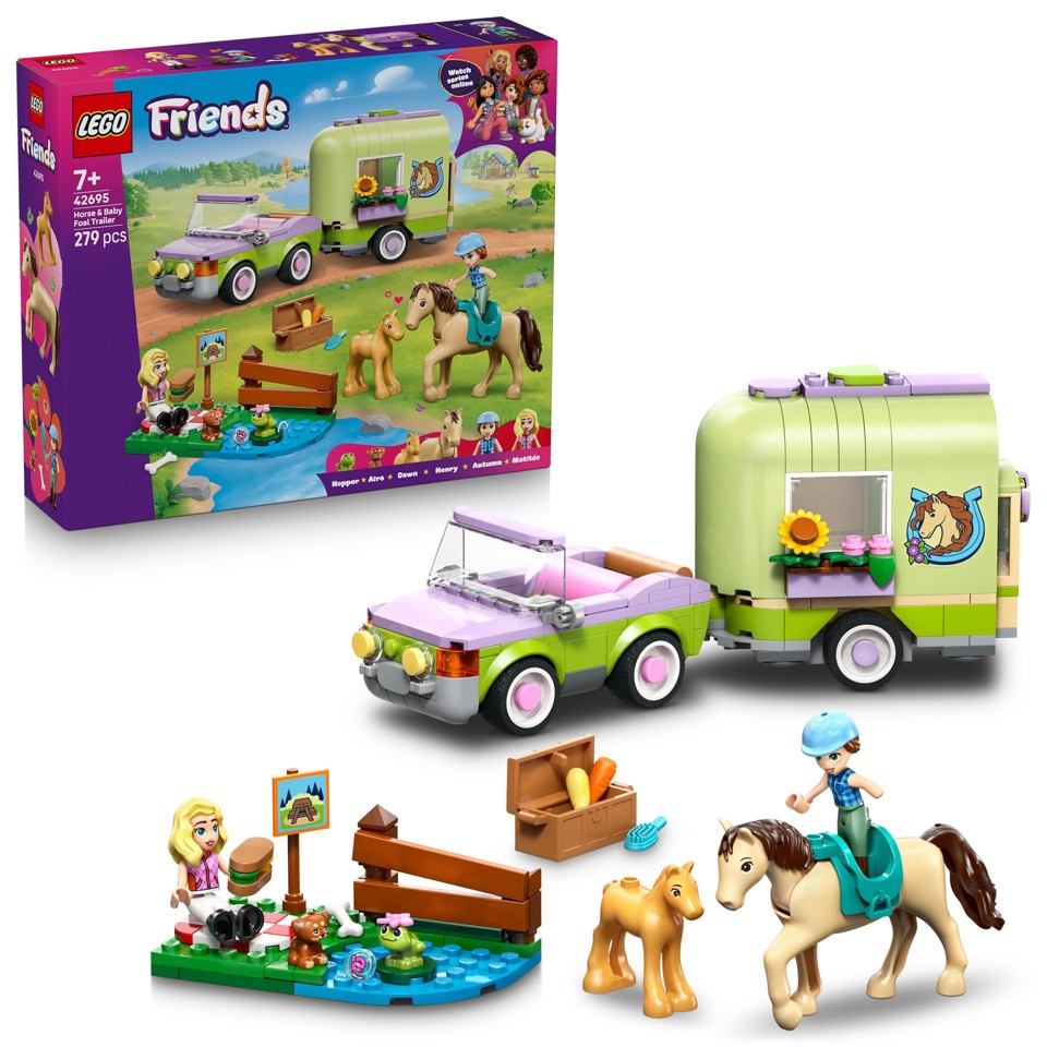 LEGO Friends 42695 Rimorchio per Cavallo e Puledro