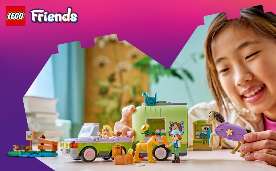 LEGO Friends 42695 Rimorchio per Cavallo e Puledro