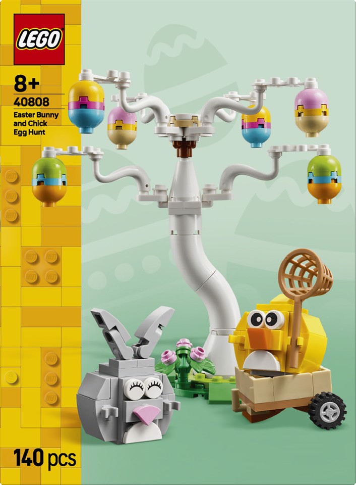 LEGO Iconic 40808 Coniglietto Pasquale e Caccia alle Uova, Giocattolo di Pasqua Coniglio e Uccellino, Regalo Bambine e Bambini 8+